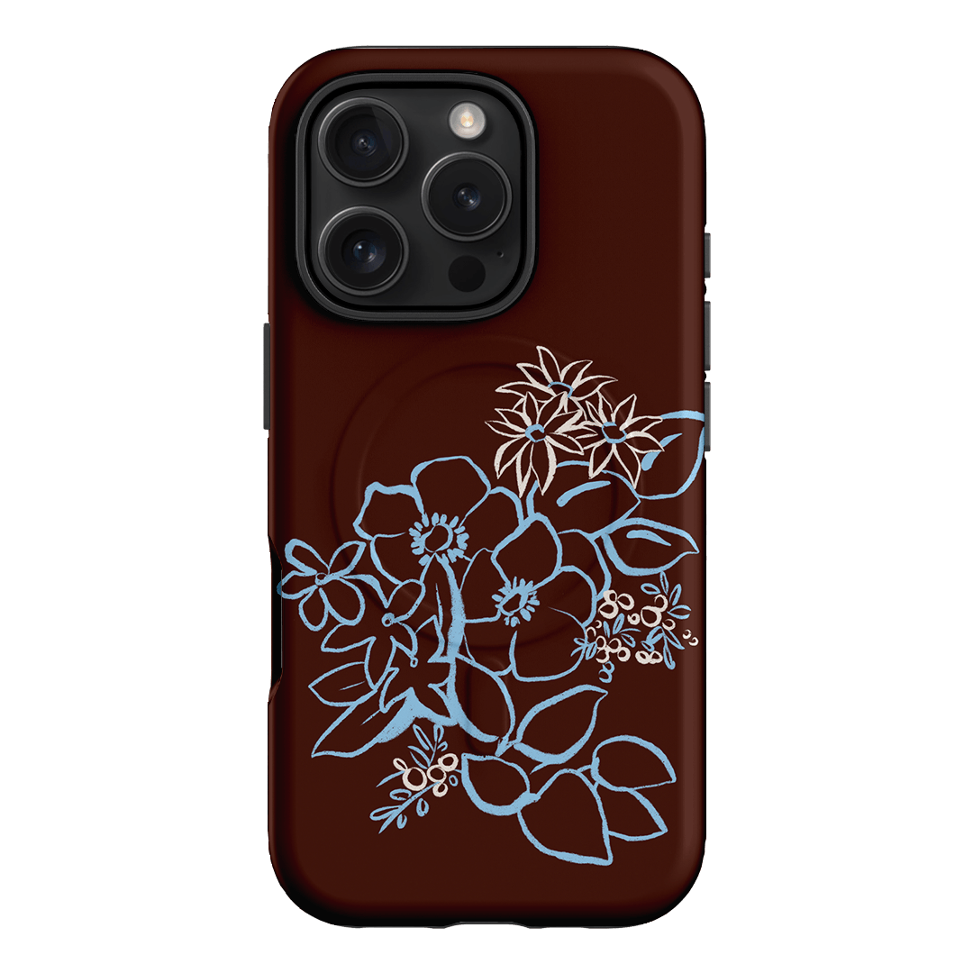 Mocha Posy Printed Phone Cases iPhone 16 Pro / Armoured MagSafe by Typoflora - The Dairy