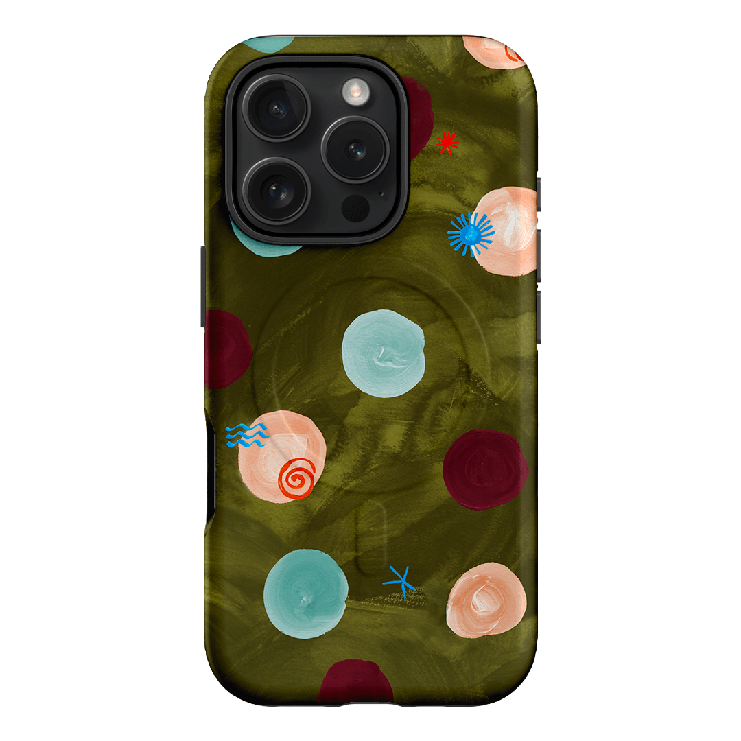 Olive Spot Printed Phone Cases iPhone 16 Pro / Armoured MagSafe by Charlie Taylor - The Dairy