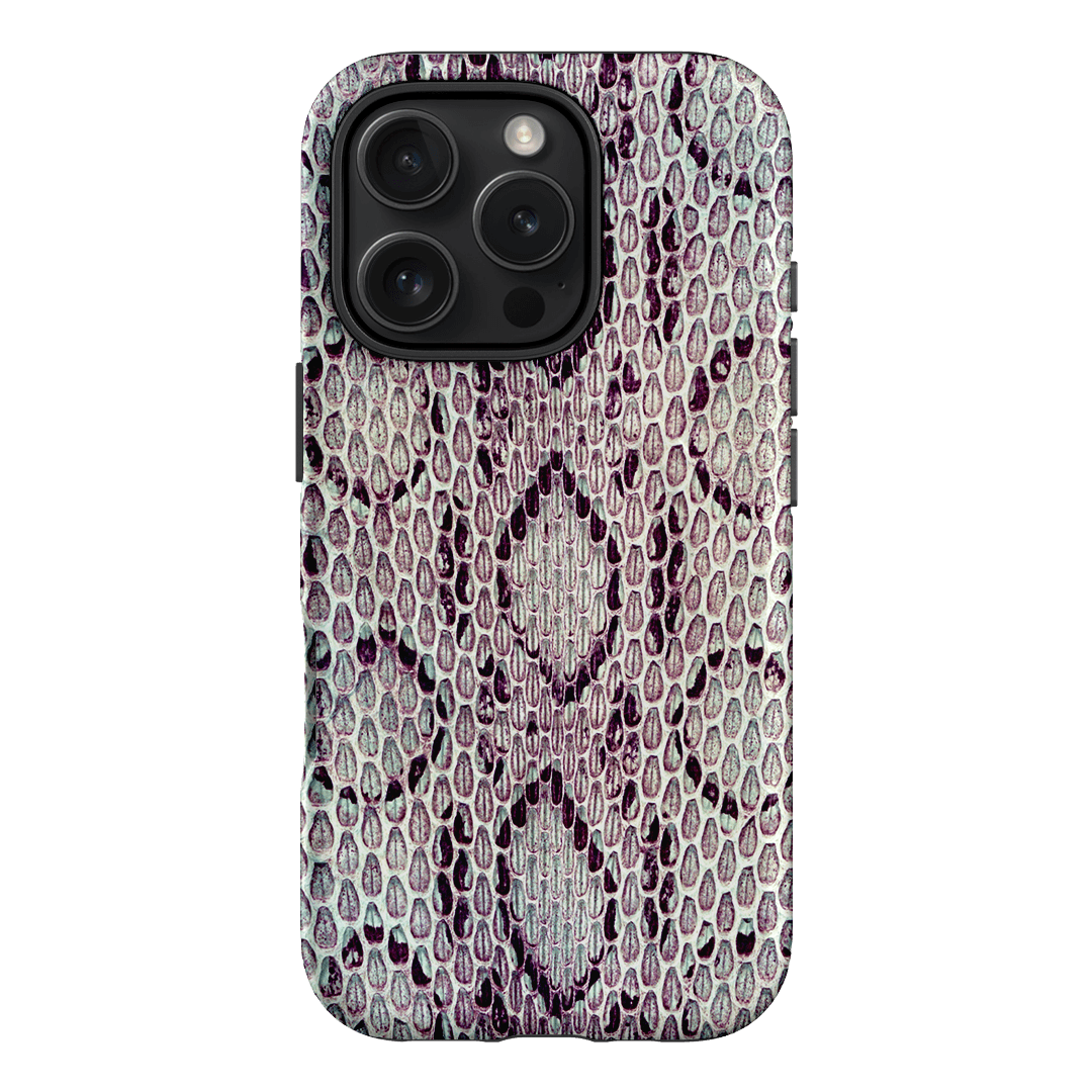 Plum Python Printed Phone Cases iPhone 16 Pro / Armoured MagSafe by The Dairy - The Dairy