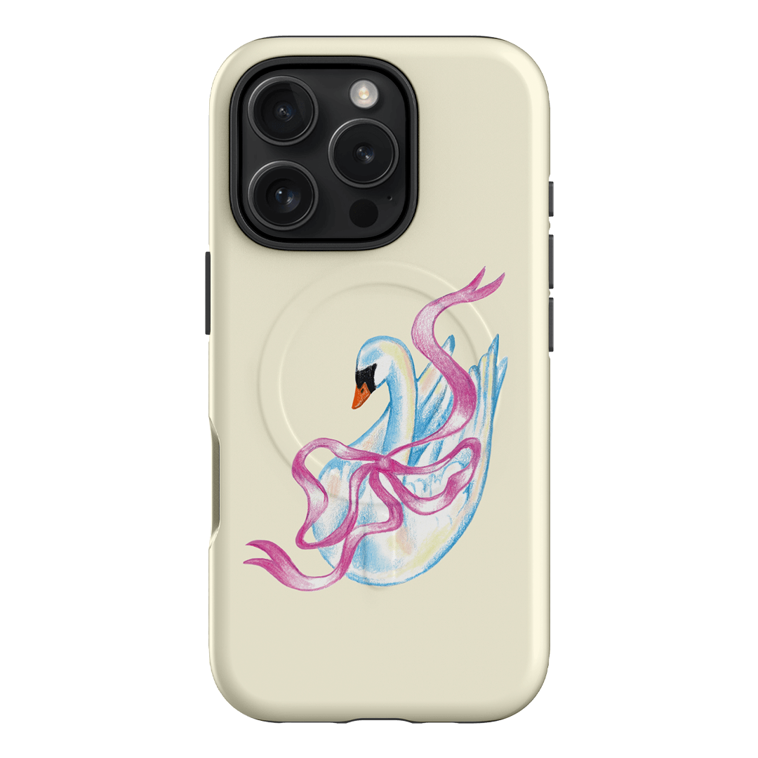 Satin Swan Printed Phone Cases iPhone 16 Pro / Armoured MagSafe by Femke Studio - The Dairy