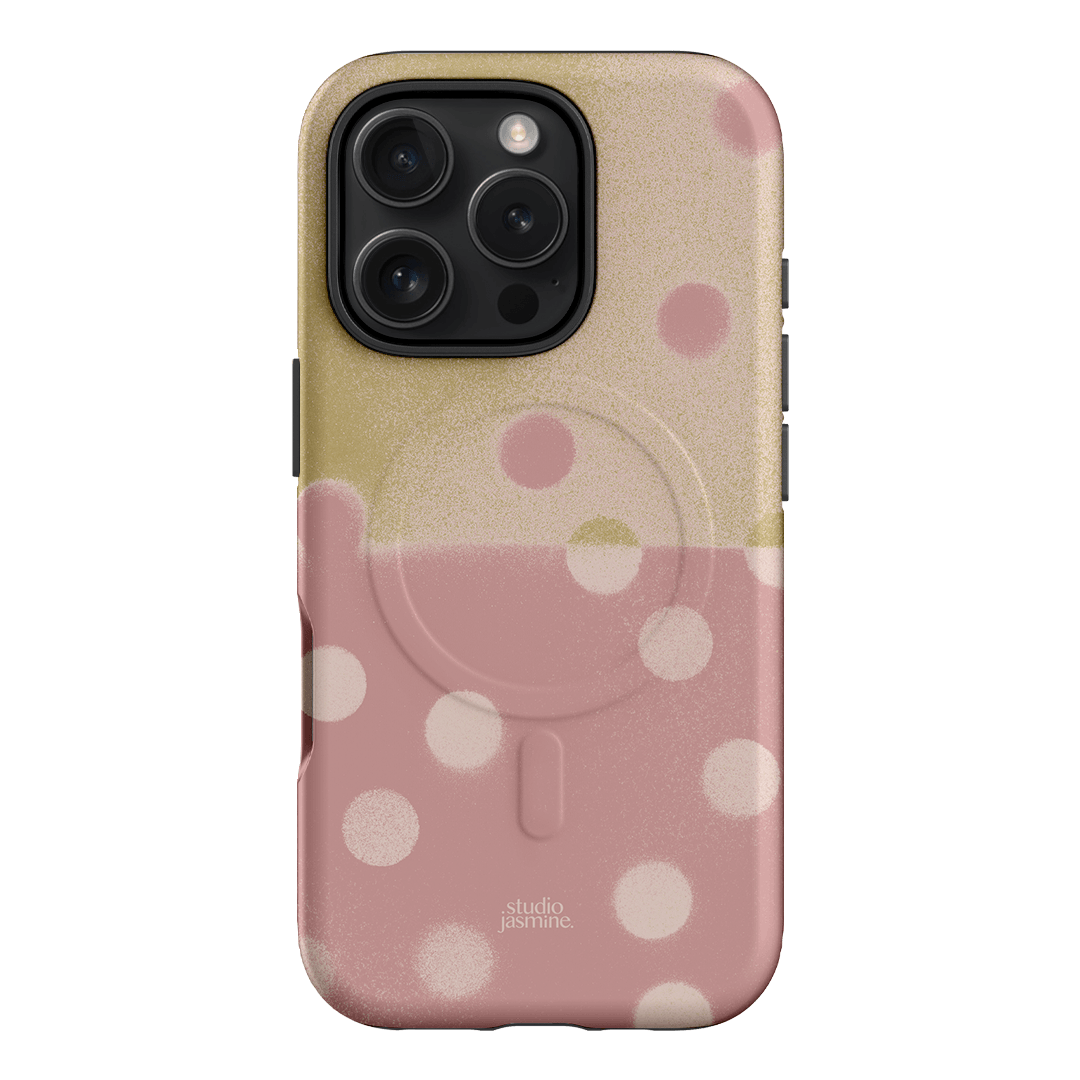 Strawberry Polka Dot Printed Phone Cases iPhone 16 Pro / Armoured MagSafe by Jasmine Dowling - The Dairy