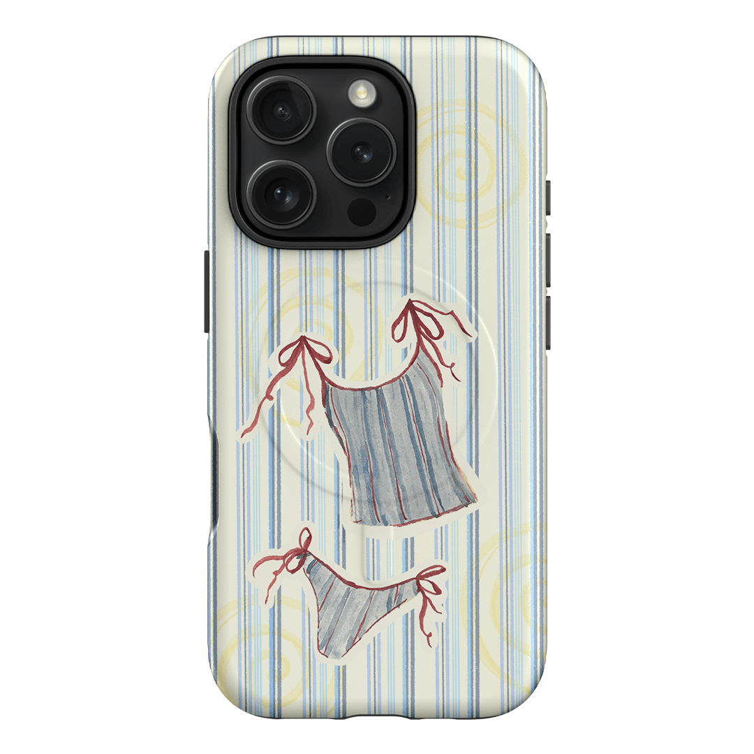 Stripe Tankini Printed Phone Cases iPhone 16 Pro / Armoured MagSafe by Kayla Carr - The Dairy