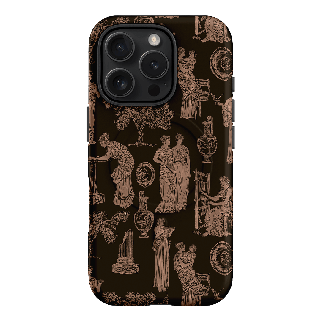 Symposium Burnt Umber Printed Phone Cases iPhone 16 Pro / Armoured MagSafe by Veronica Tucker - The Dairy