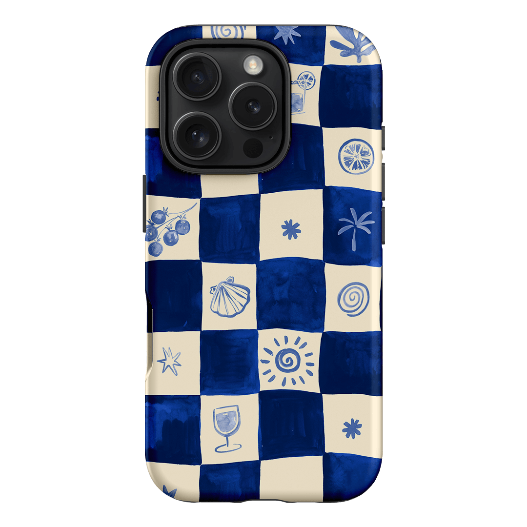 Afternoon Mezze Azure Printed Phone Cases iPhone 16 Pro / Armoured by Charlie Taylor - The Dairy