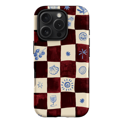 Afternoon Mezze Maroon Printed Phone Cases iPhone 16 Pro / Armoured by Charlie Taylor - The Dairy