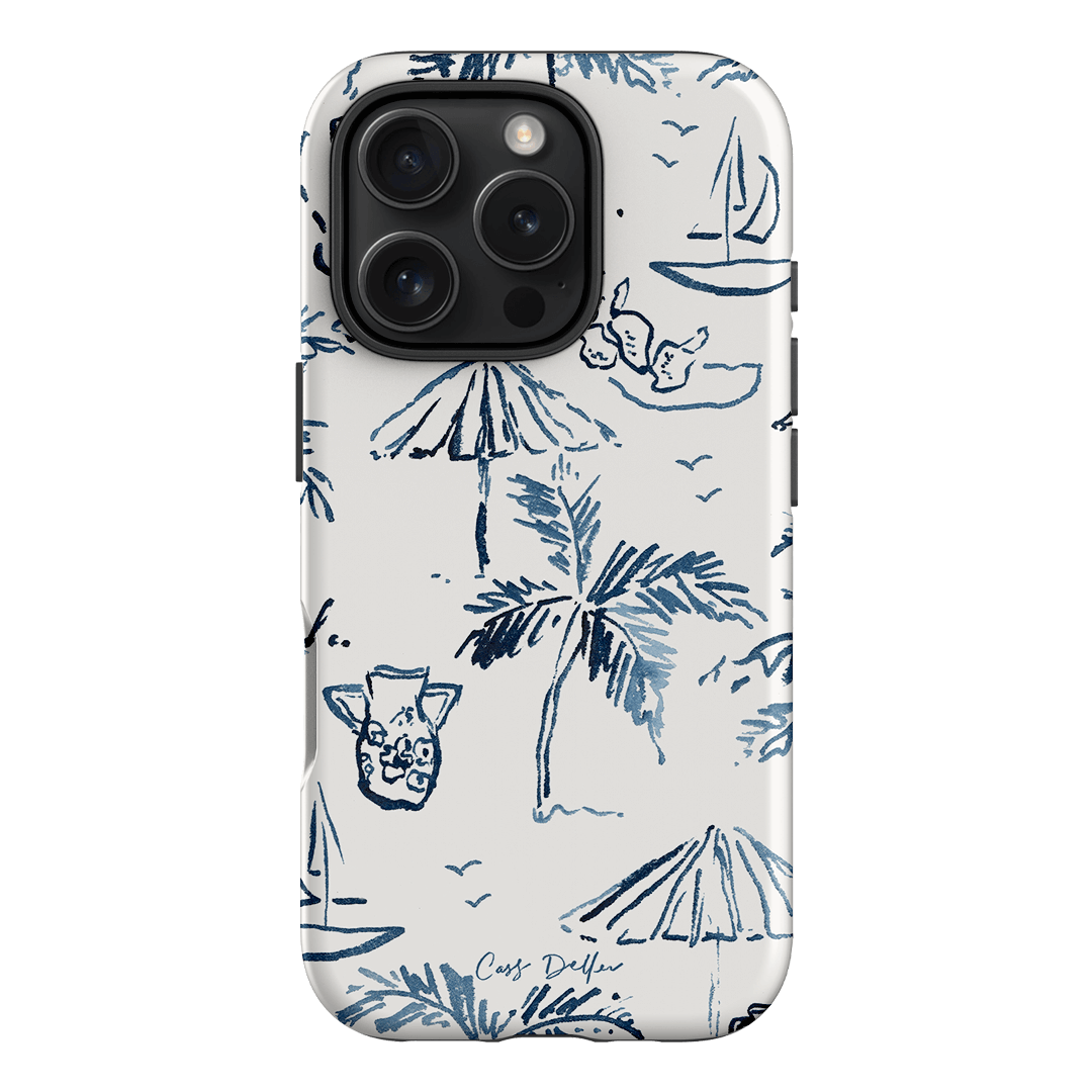 Balmy Blue Printed Phone Cases iPhone 16 Pro / Armoured by Cass Deller - The Dairy