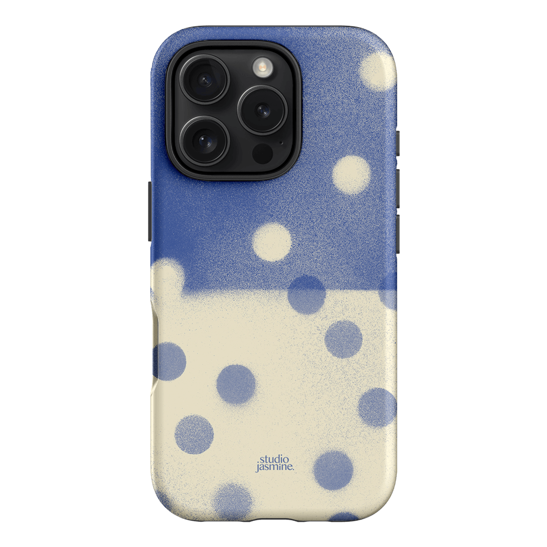 Bleu Polka Dot Printed Phone Cases iPhone 16 Pro / Armoured by Jasmine Dowling - The Dairy