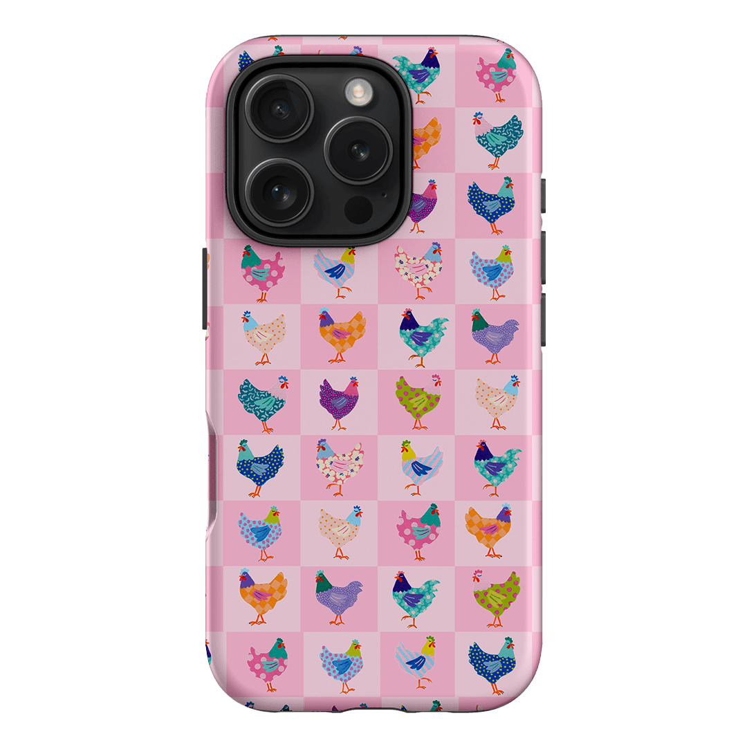 Checkered Chickens Printed Phone Cases iPhone 16 Pro / Armoured by Kayla Henley - The Dairy