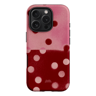 Cherry Polka Dot Printed Phone Cases iPhone 16 Pro / Armoured by Jasmine Dowling - The Dairy