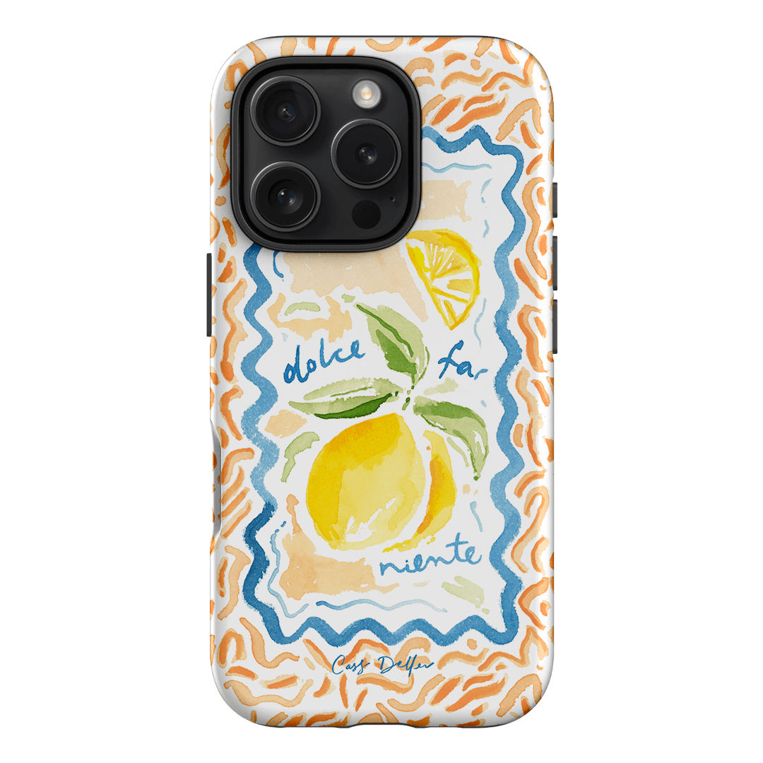 Dolce Far Niente Printed Phone Cases iPhone 16 Pro / Armoured by Cass Deller - The Dairy