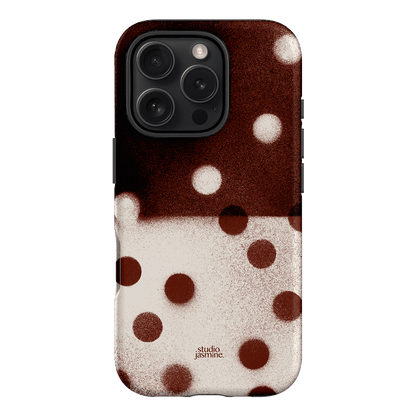 Espresso Polka Dot Printed Phone Cases iPhone 16 Pro / Armoured by Jasmine Dowling - The Dairy