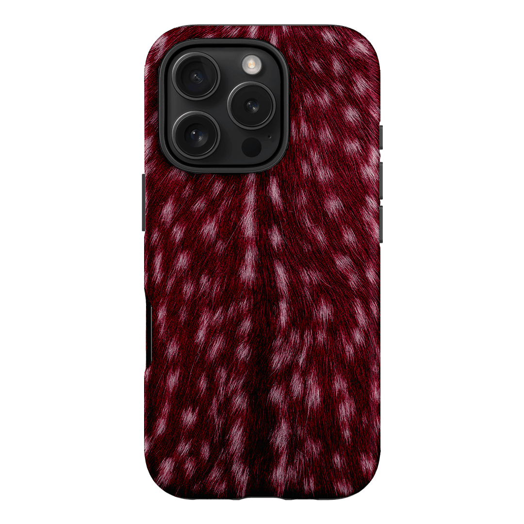 Fawn Burgundy Printed Phone Cases iPhone 16 Pro / Armoured by The Dairy - The Dairy