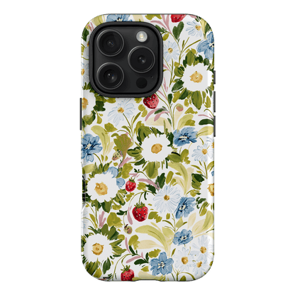 Garden Strawberries Printed Phone Cases iPhone 16 Pro / Armoured by Ellie Mae - The Dairy