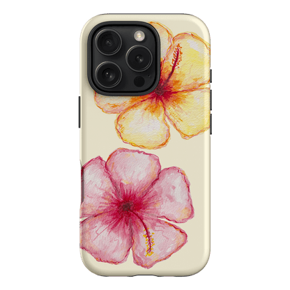 Hibiscus Flower Yellow Printed Phone Cases iPhone 16 Pro / Armoured by BG. Studio - The Dairy