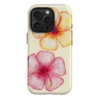 Hibiscus Flower Yellow Printed Phone Cases iPhone 16 Pro / Armoured by BG. Studio - The Dairy