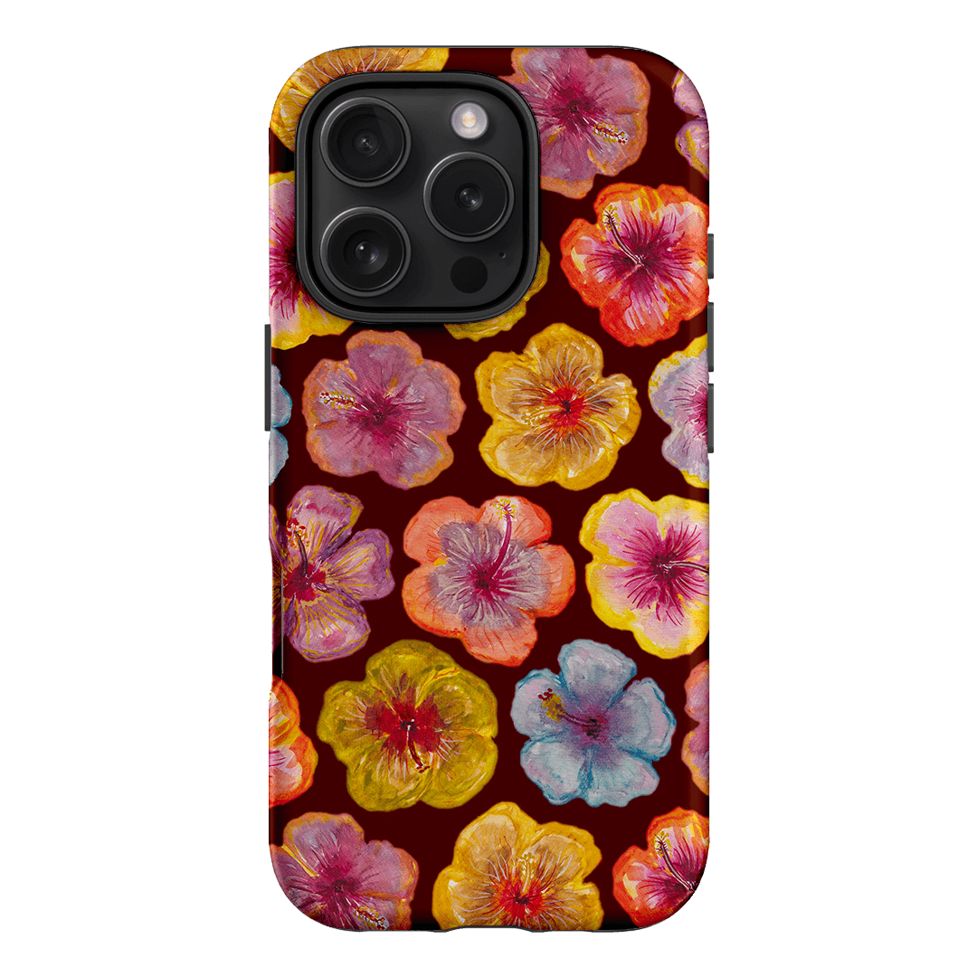 Hibiscus Holiday Rouge Printed Phone Cases iPhone 16 Pro / Armoured by BG. Studio - The Dairy