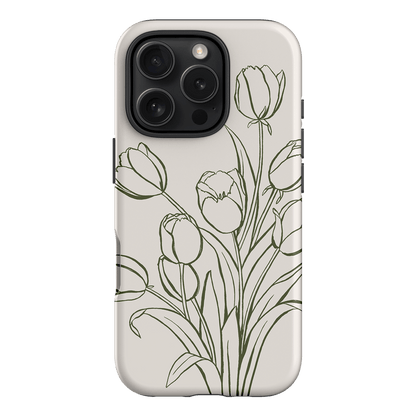 Inked Tulips Printed Phone Cases iPhone 16 Pro / Armoured by Typoflora - The Dairy