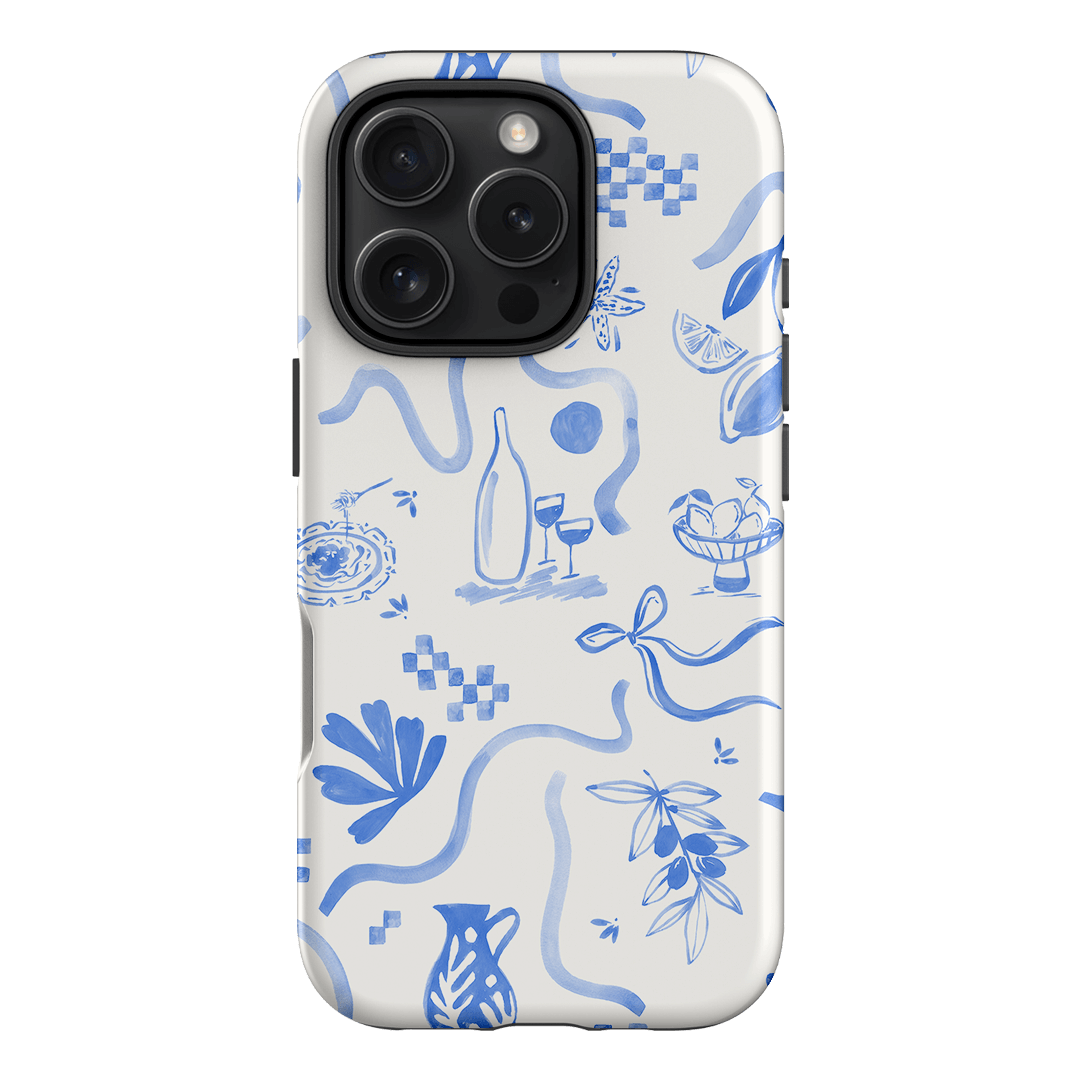 Mediterranean Wave Printed Phone Cases iPhone 16 Pro / Armoured by Charlie Taylor - The Dairy