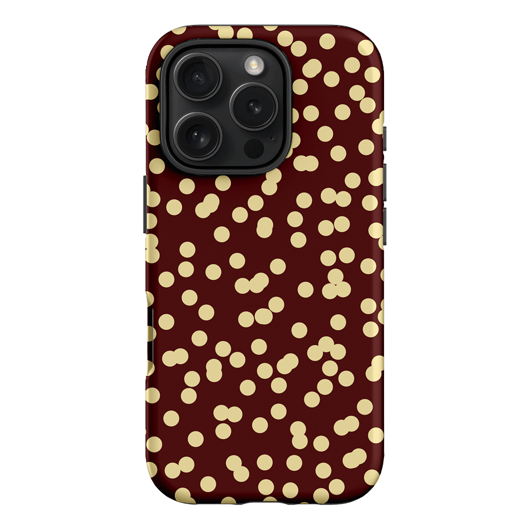 Mini Confetti Burgundy Butter Printed Phone Cases iPhone 16 Pro / Armoured by Veronica Tucker - The Dairy