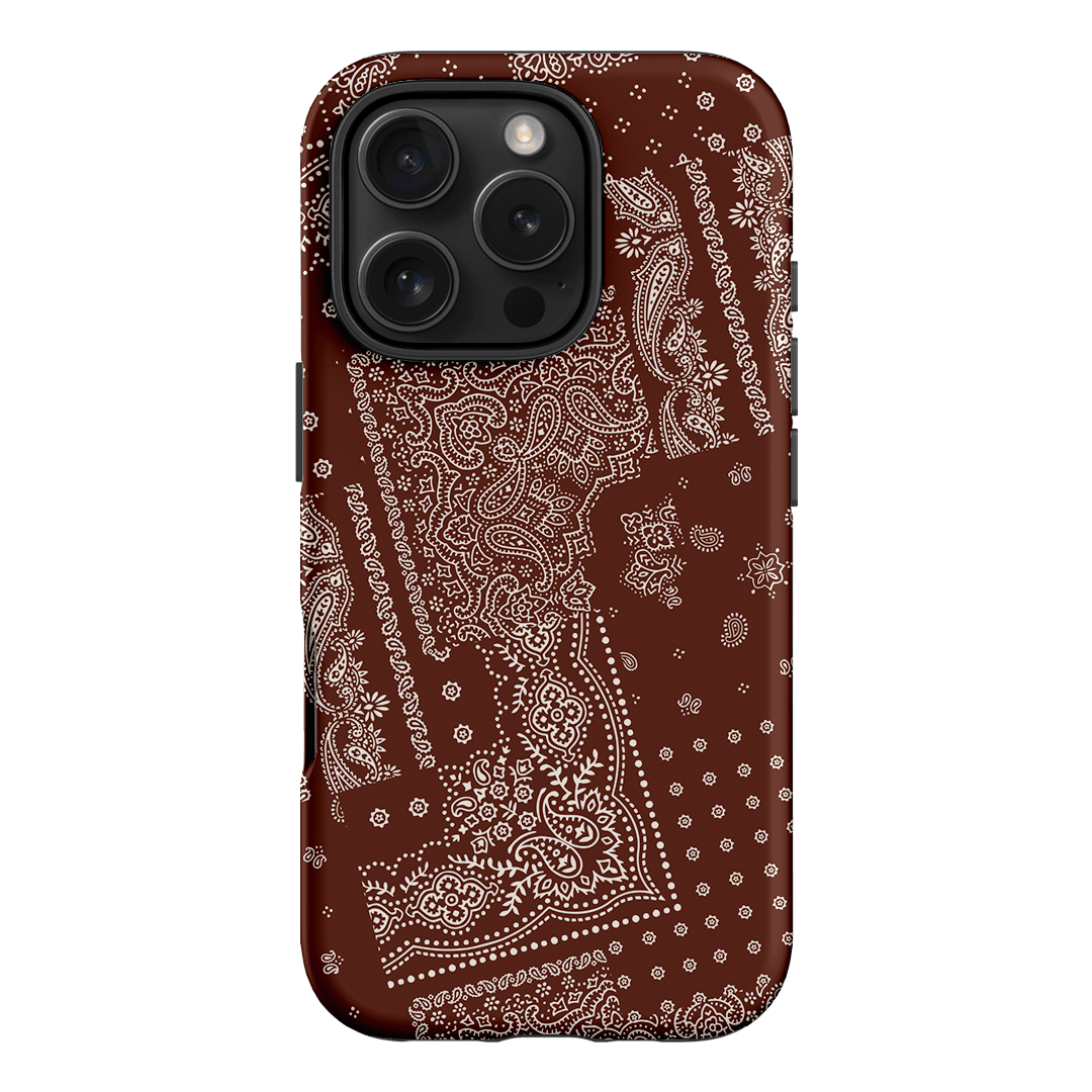Paisley Cinnamon Printed Phone Cases iPhone 16 Pro / Armoured by The Dairy - The Dairy