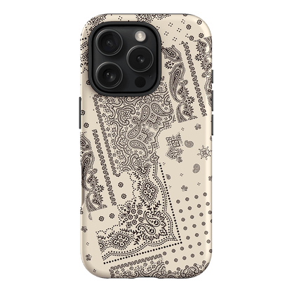 Paisley Ecru Printed Phone Cases iPhone 16 Pro / Armoured by The Dairy - The Dairy