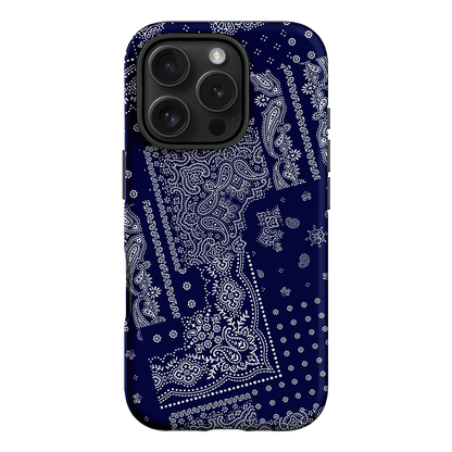 Paisley Indigo Printed Phone Cases iPhone 16 Pro / Armoured by The Dairy - The Dairy