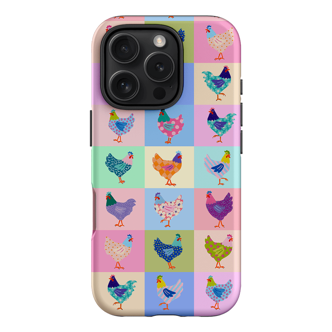 Pastel Chickens Printed Phone Cases iPhone 16 Pro / Armoured by Kayla Henley - The Dairy