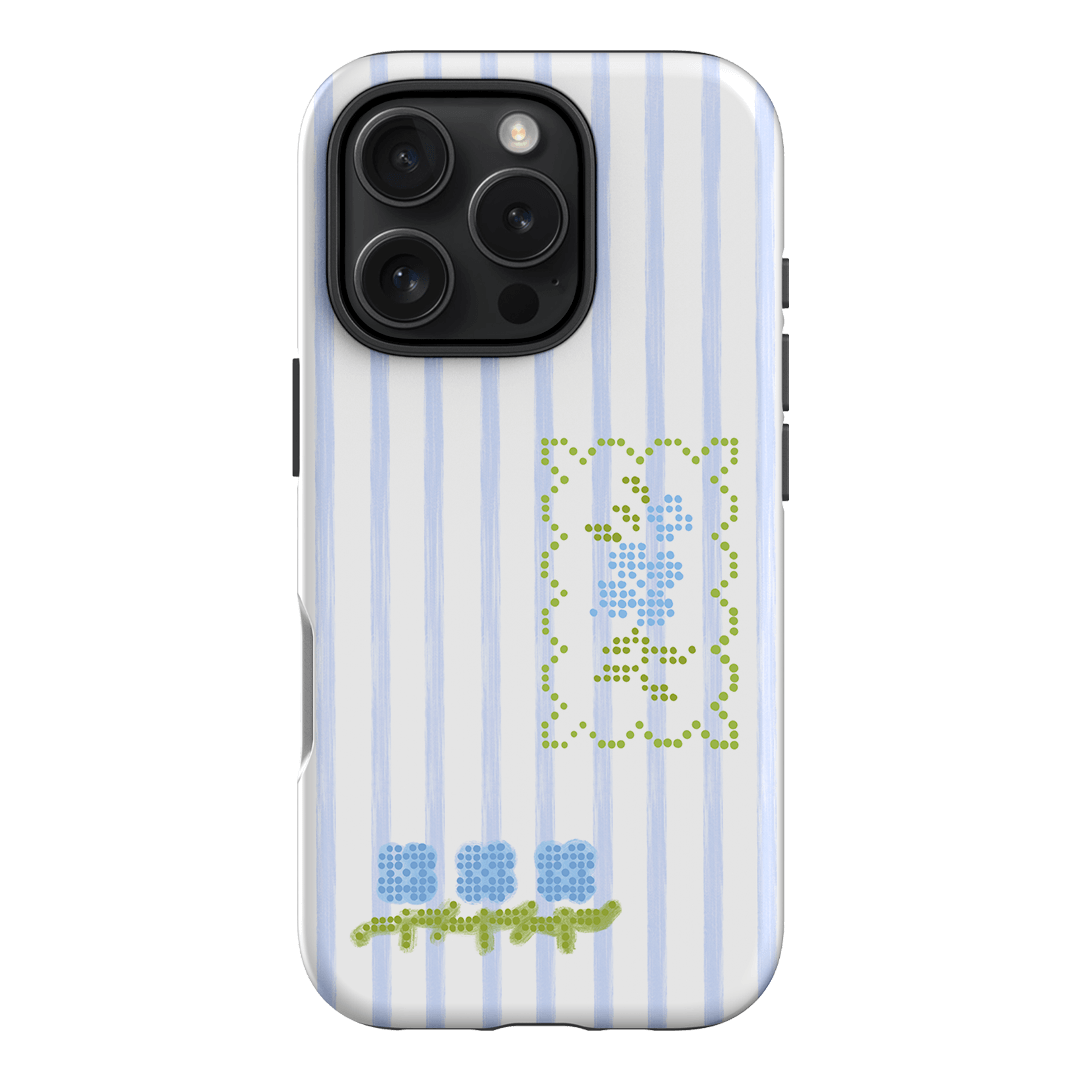 Patchwork Blue Printed Phone Cases iPhone 16 Pro / Armoured by Kayla Carr - The Dairy