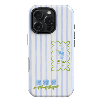 Patchwork Blue Printed Phone Cases iPhone 16 Pro / Armoured by Kayla Carr - The Dairy