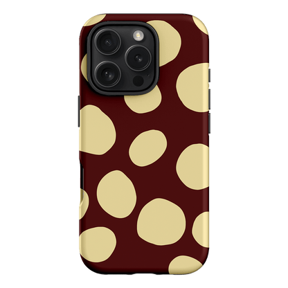 Pebbles Burgundy Butter Printed Phone Cases iPhone 16 Pro / Armoured by Veronica Tucker - The Dairy