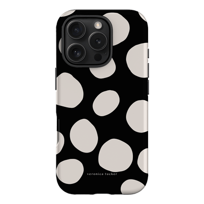 Pebbles Noir Printed Phone Cases iPhone 16 Pro / Armoured by Veronica Tucker - The Dairy