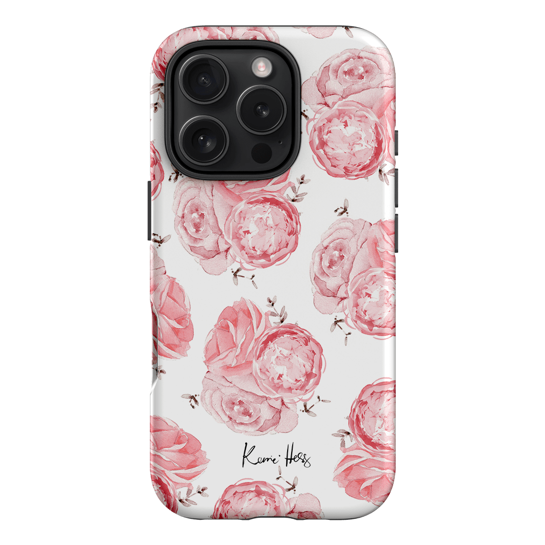 Peony Rose Printed Phone Cases iPhone 16 Pro / Armoured by Kerrie Hess - The Dairy