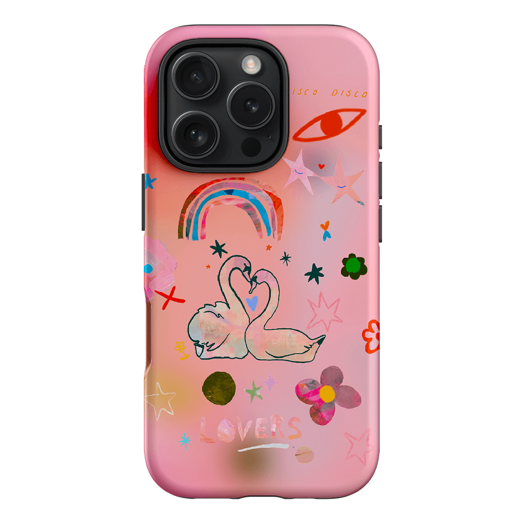 Pink Swan Printed Phone Cases iPhone 16 Pro / Armoured by Kate Eliza - The Dairy