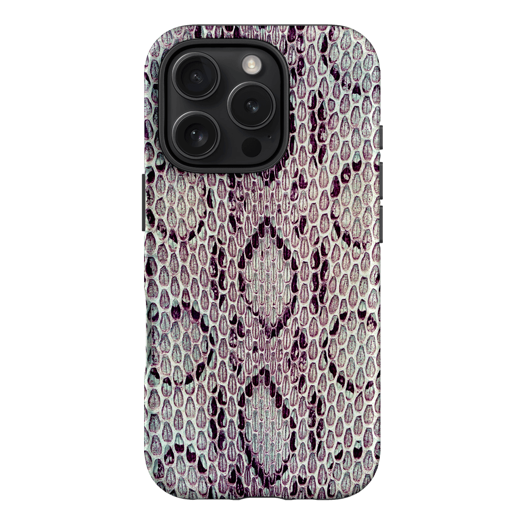 Plum Python Printed Phone Cases iPhone 16 Pro / Armoured by The Dairy - The Dairy