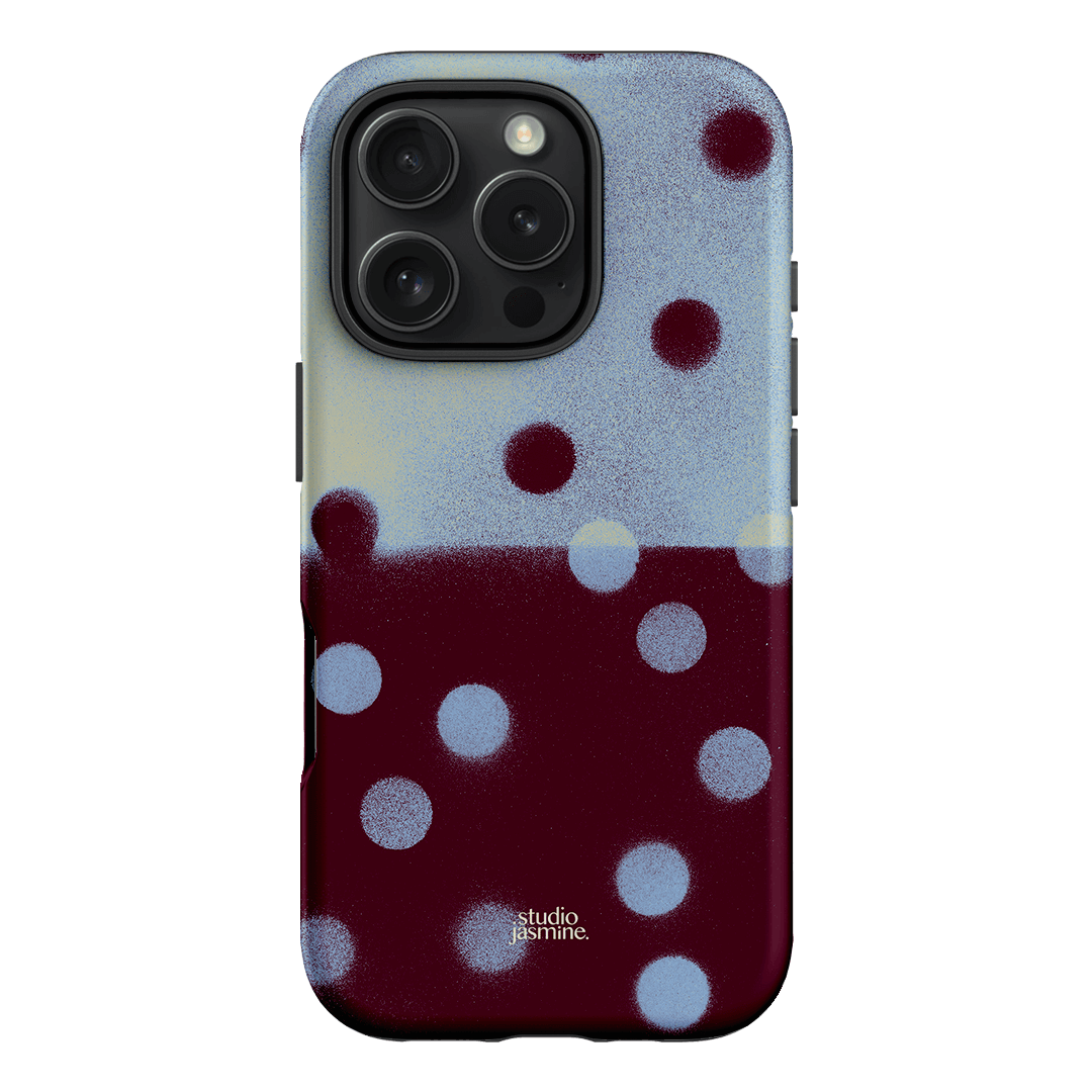 Plum Polka Dot Printed Phone Cases iPhone 16 Pro / Armoured by Jasmine Dowling - The Dairy