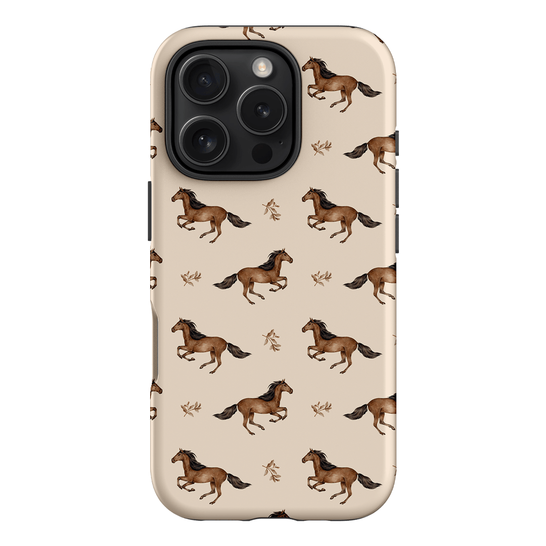 Running Horse Printed Phone Cases iPhone 16 Pro / Armoured by Kasiags Art - The Dairy
