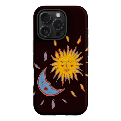 Sun & Moon Plum Printed Phone Cases iPhone 16 Pro / Armoured by BG. Studio - The Dairy