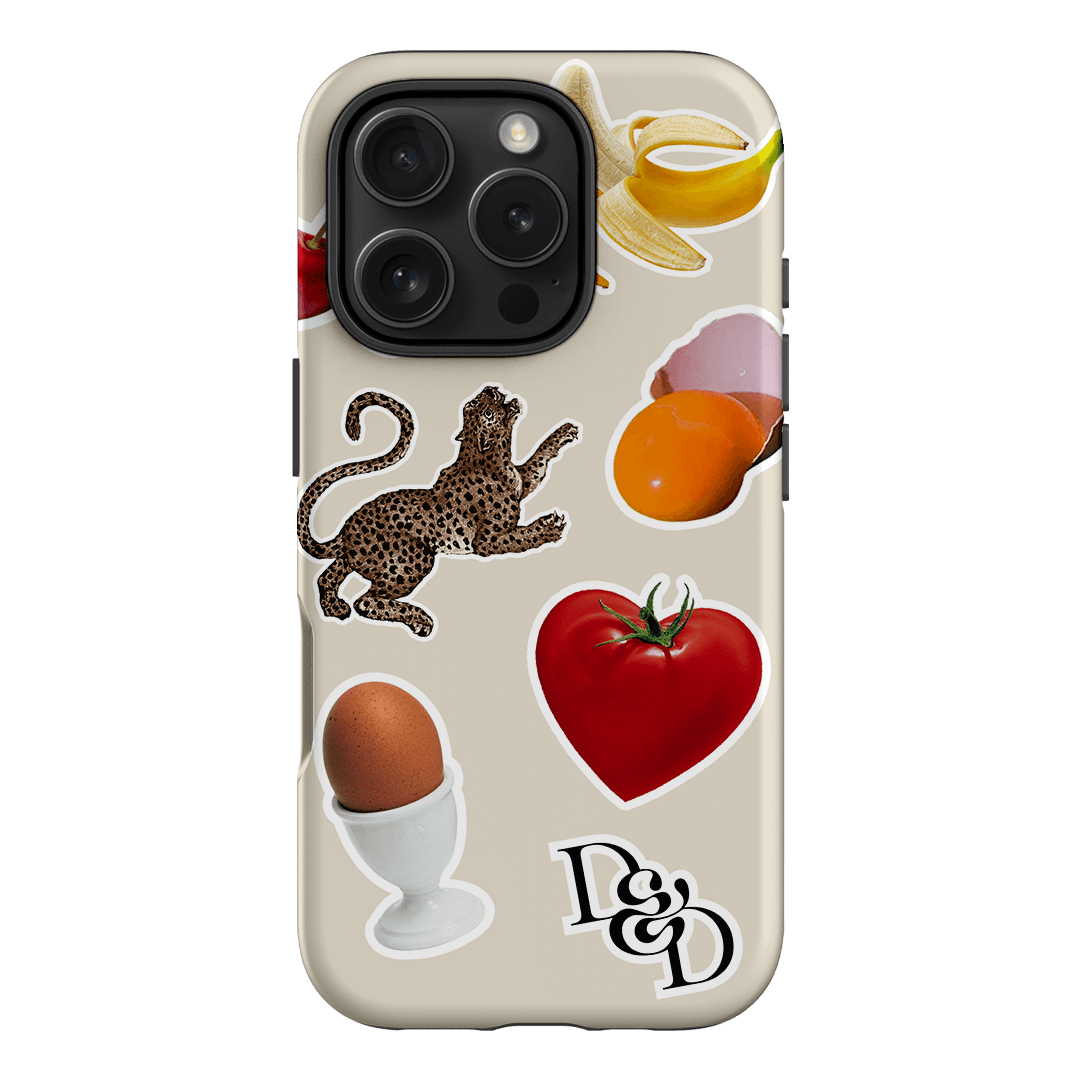 Sunday Stickers Cream Printed Phone Cases iPhone 16 Pro / Armoured by Desmond & Dempsey - The Dairy