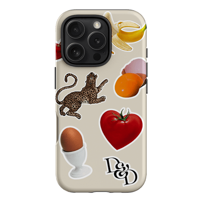 Sunday Stickers Cream Printed Phone Cases iPhone 16 Pro / Armoured by Desmond & Dempsey - The Dairy