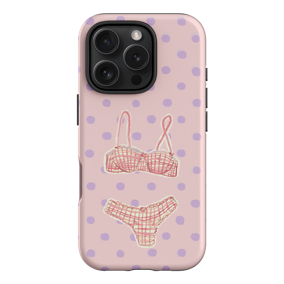Vintage Gingham Printed Phone Cases iPhone 16 Pro / Armoured by Kayla Carr - The Dairy