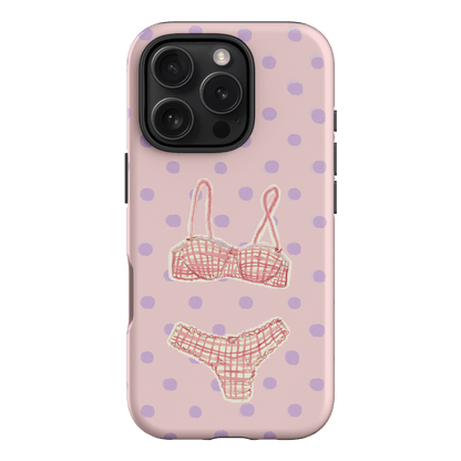 Vintage Gingham Printed Phone Cases iPhone 16 Pro / Armoured by Kayla Carr - The Dairy