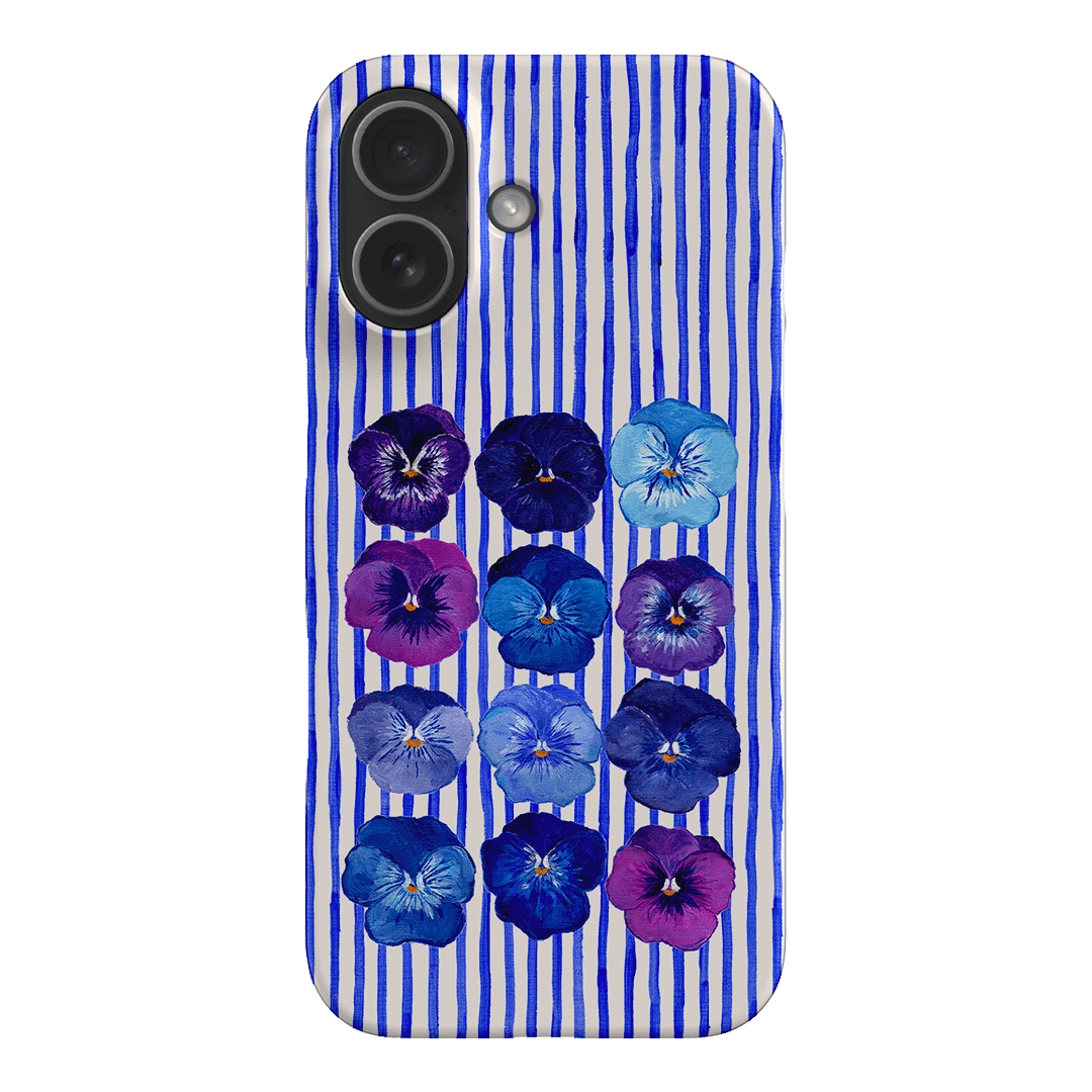 Striped Pansies Printed Phone Cases iPhone 17 / Snap by Kayla Henley - The Dairy