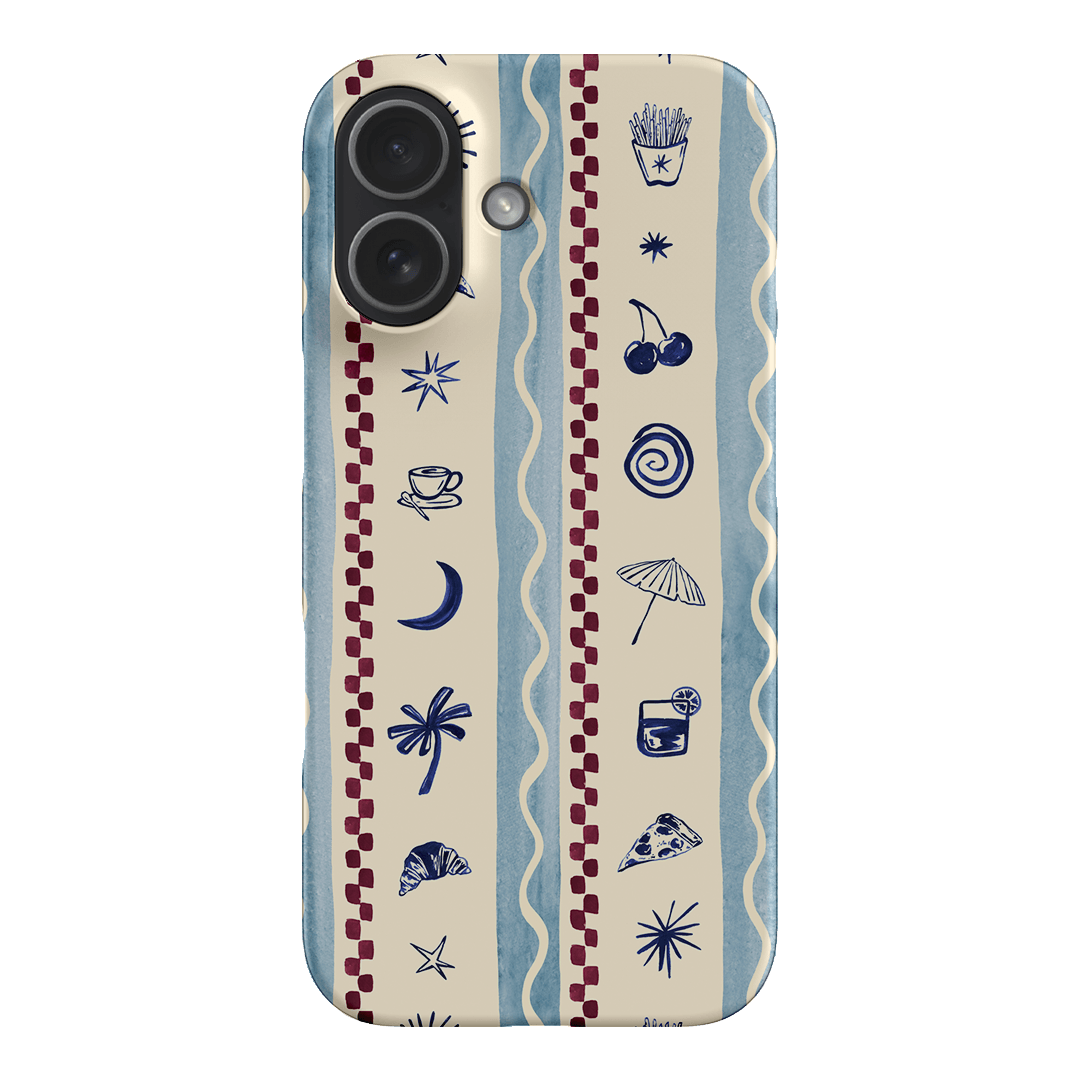 Summer Snacks Blue Printed Phone Cases iPhone 17 / Snap by Charlie Taylor - The Dairy