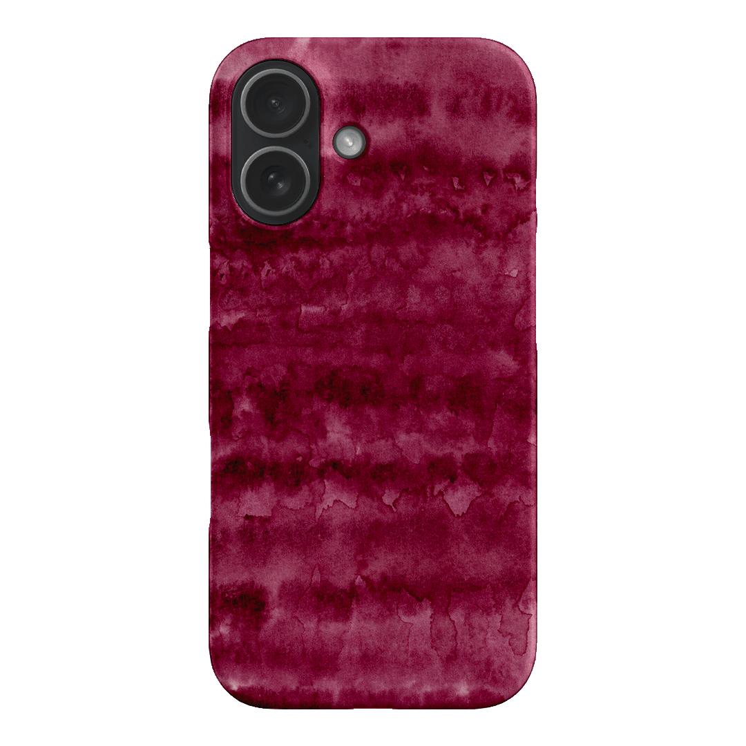 Watercolour Stripes Burgundy Printed Phone Cases iPhone 17 / Snap by The Dairy - The Dairy