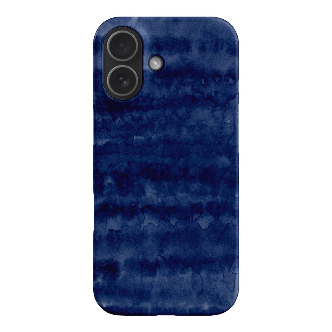 Watercolour Stripes Navy Printed Phone Cases iPhone 17 / Snap by The Dairy - The Dairy