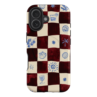 Afternoon Mezze Maroon Printed Phone Cases iPhone 17 / Armoured MagSafe by Charlie Taylor - The Dairy