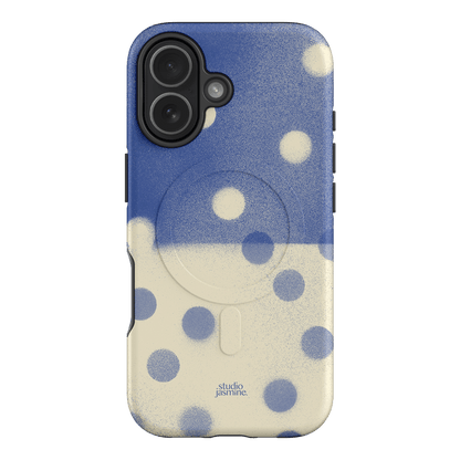 Bleu Polka Dot Printed Phone Cases iPhone 17 / Armoured MagSafe by Jasmine Dowling - The Dairy