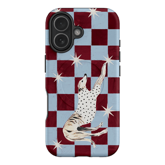 Check Greyhound Blue Printed Phone Cases iPhone 17 / Armoured MagSafe by Lisa Hu - The Dairy