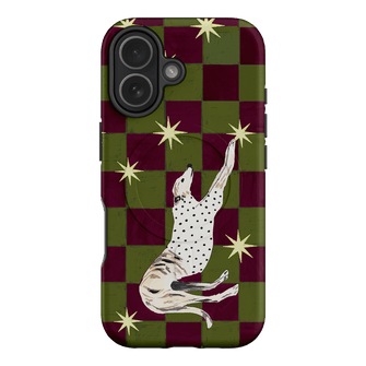 Check Greyhound Green Printed Phone Cases iPhone 17 / Armoured MagSafe by Lisa Hu - The Dairy