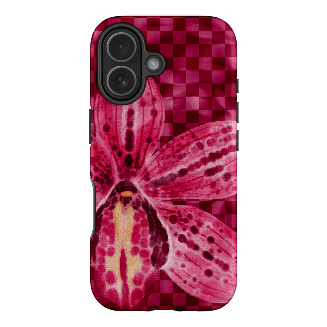 Check Orchid Printed Phone Cases iPhone 17 / Armoured MagSafe by Sally Hungerford - The Dairy